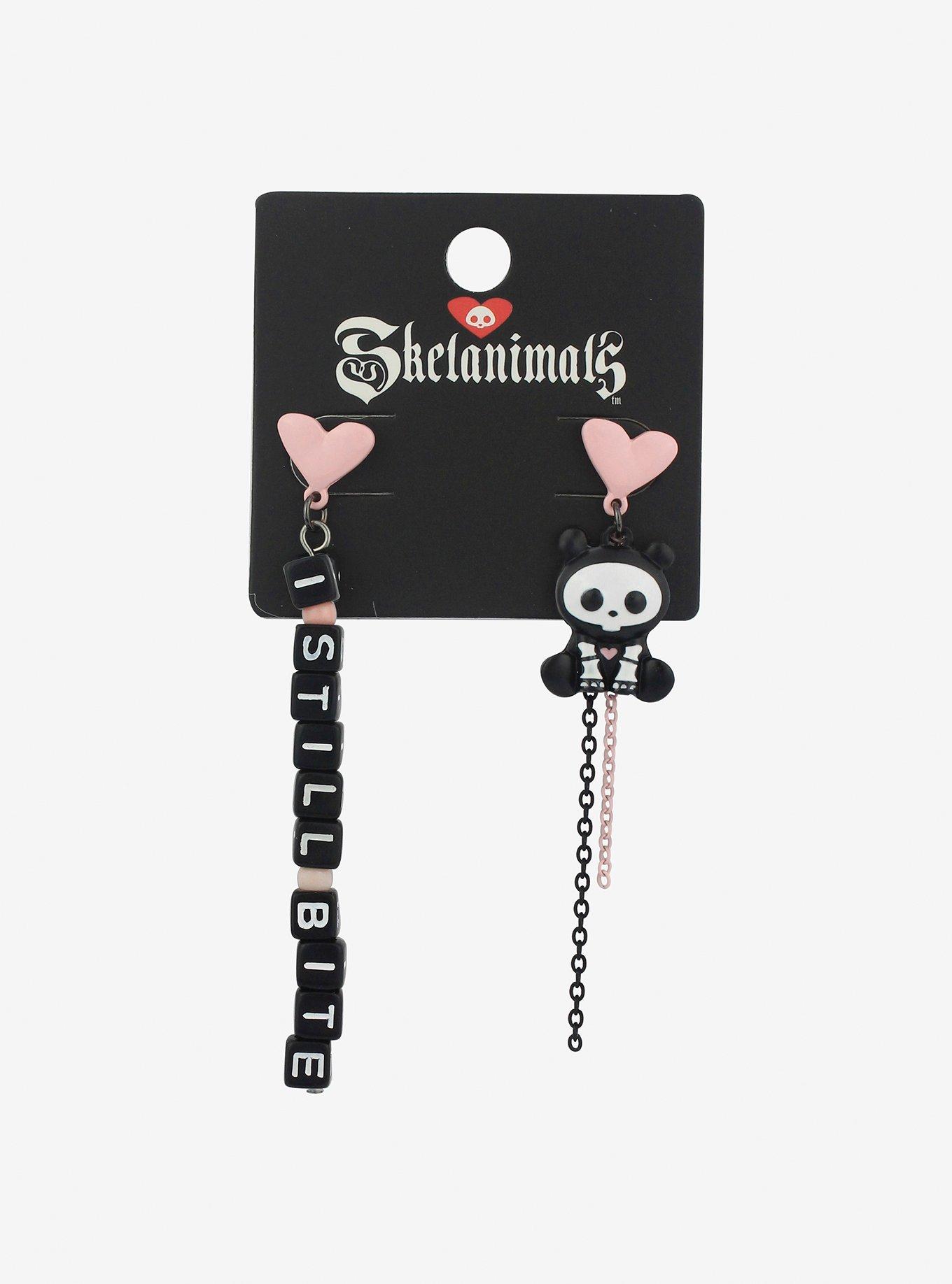 Skelanimals Pink Mismatch Earrings, , hi-res