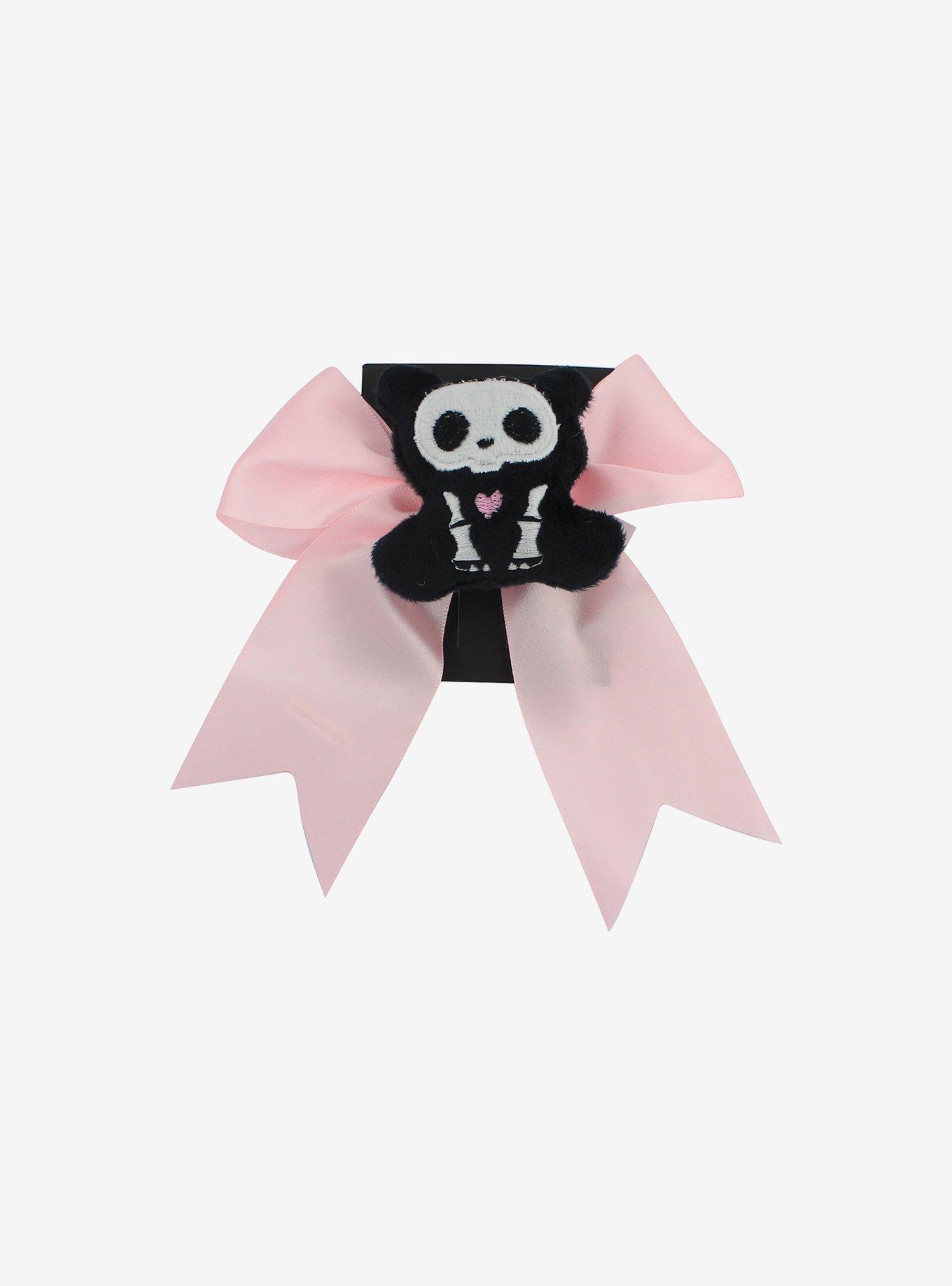 Skelanimals Pink Bow Hair Clip, , hi-res