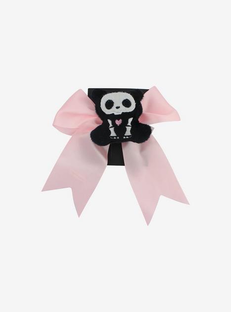 Skelanimals Pink Bow Hair Clip | Hot Topic