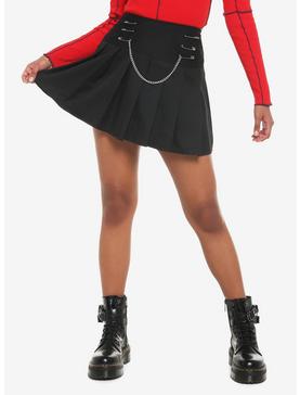Safety Pin Pleated Skirt, , hi-res