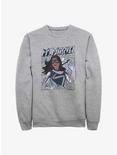 Marvel Ms. Marvel Doodle Kamala Sweatshirt, ATH HTR, hi-res