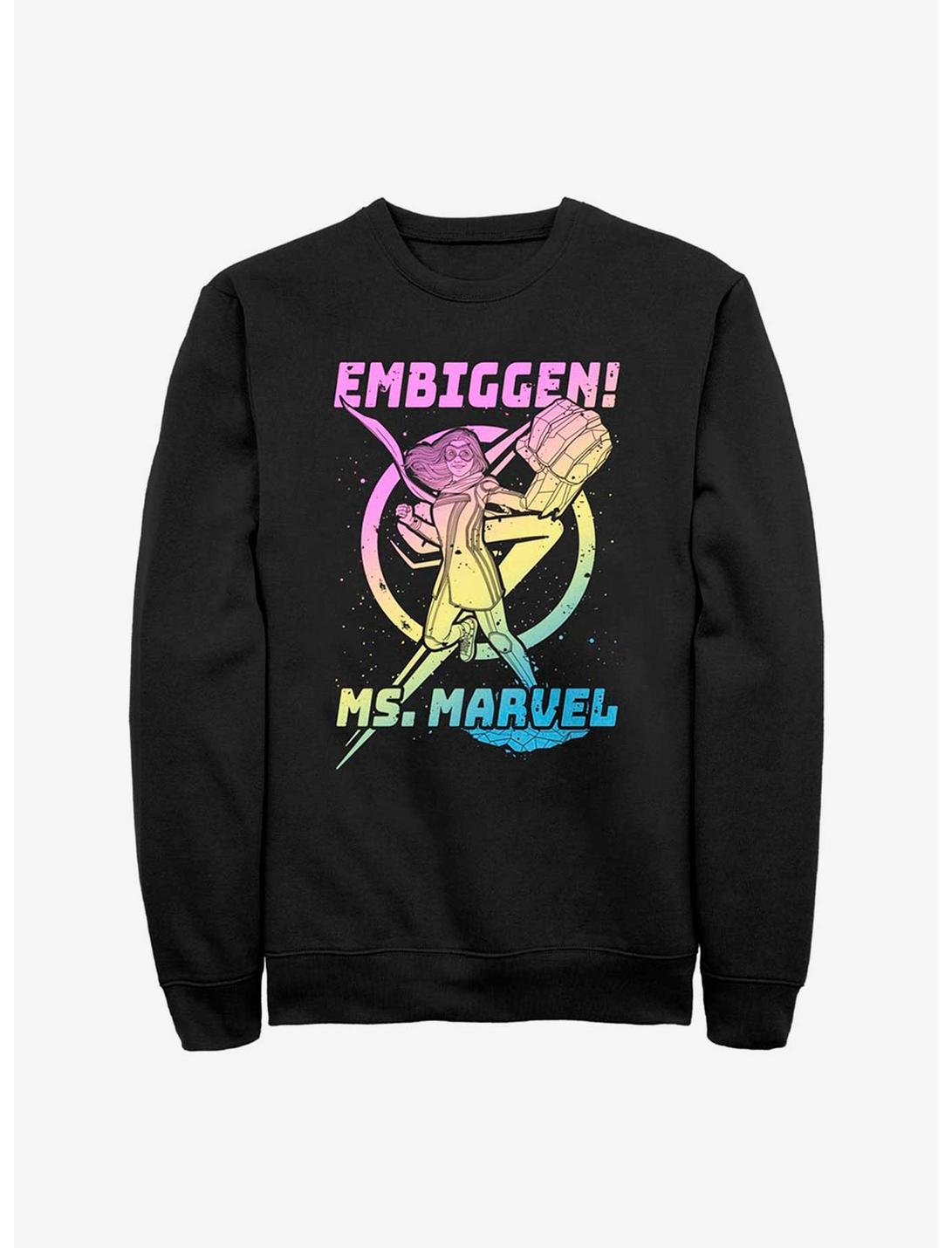 Marvel Ms. Marvel Gradient Marvel Sweatshirt, BLACK, hi-res