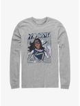 Marvel Ms. Marvel Doodle Kamala Long-Sleeve T-Shirt, ATH HTR, hi-res