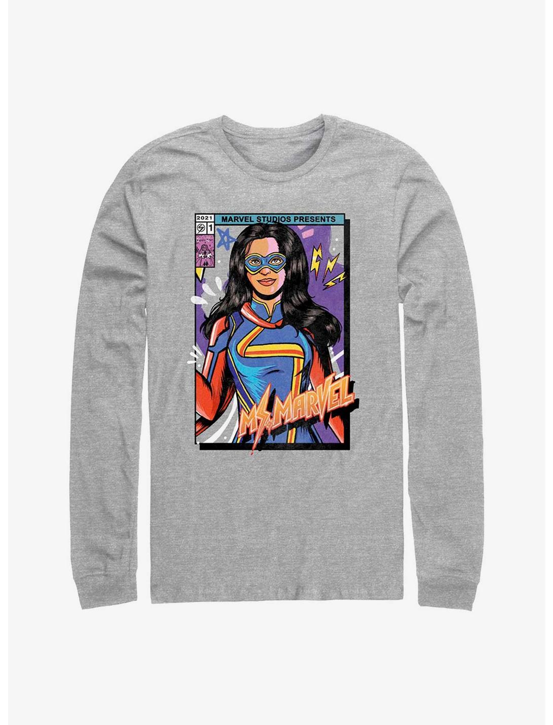 Marvel Ms. Marvel Cover Long-Sleeve T-Shirt, ATH HTR, hi-res