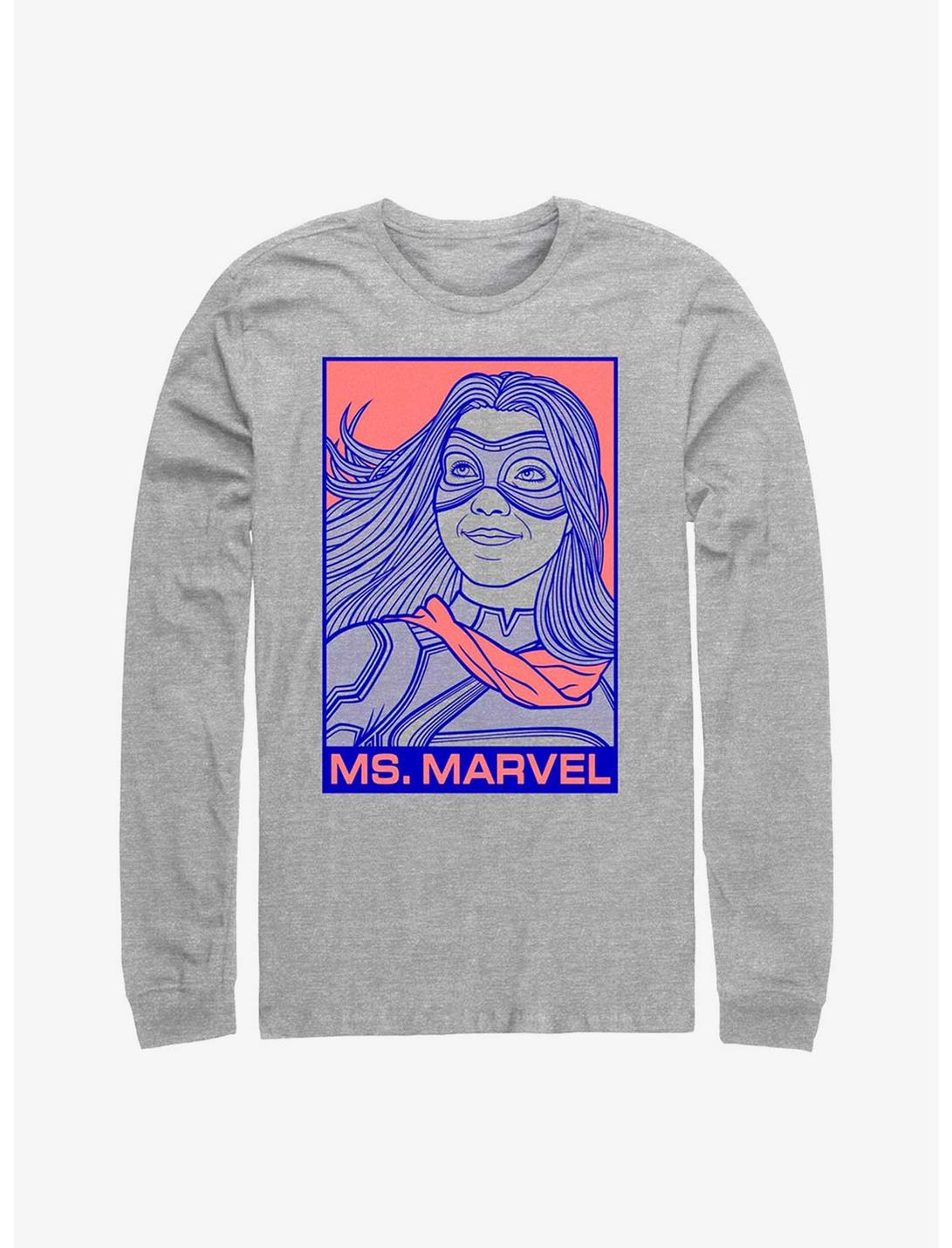 Marvel Ms. Marvel Pop Ms Marvel Long-Sleeve T-Shirt, ATH HTR, hi-res