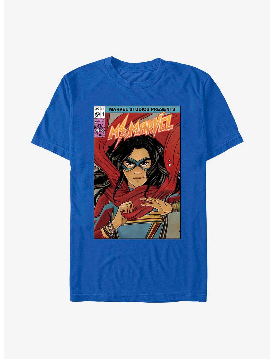 Marvel Ms. Marvel Comic Cover T-Shirt, ROYAL, hi-res