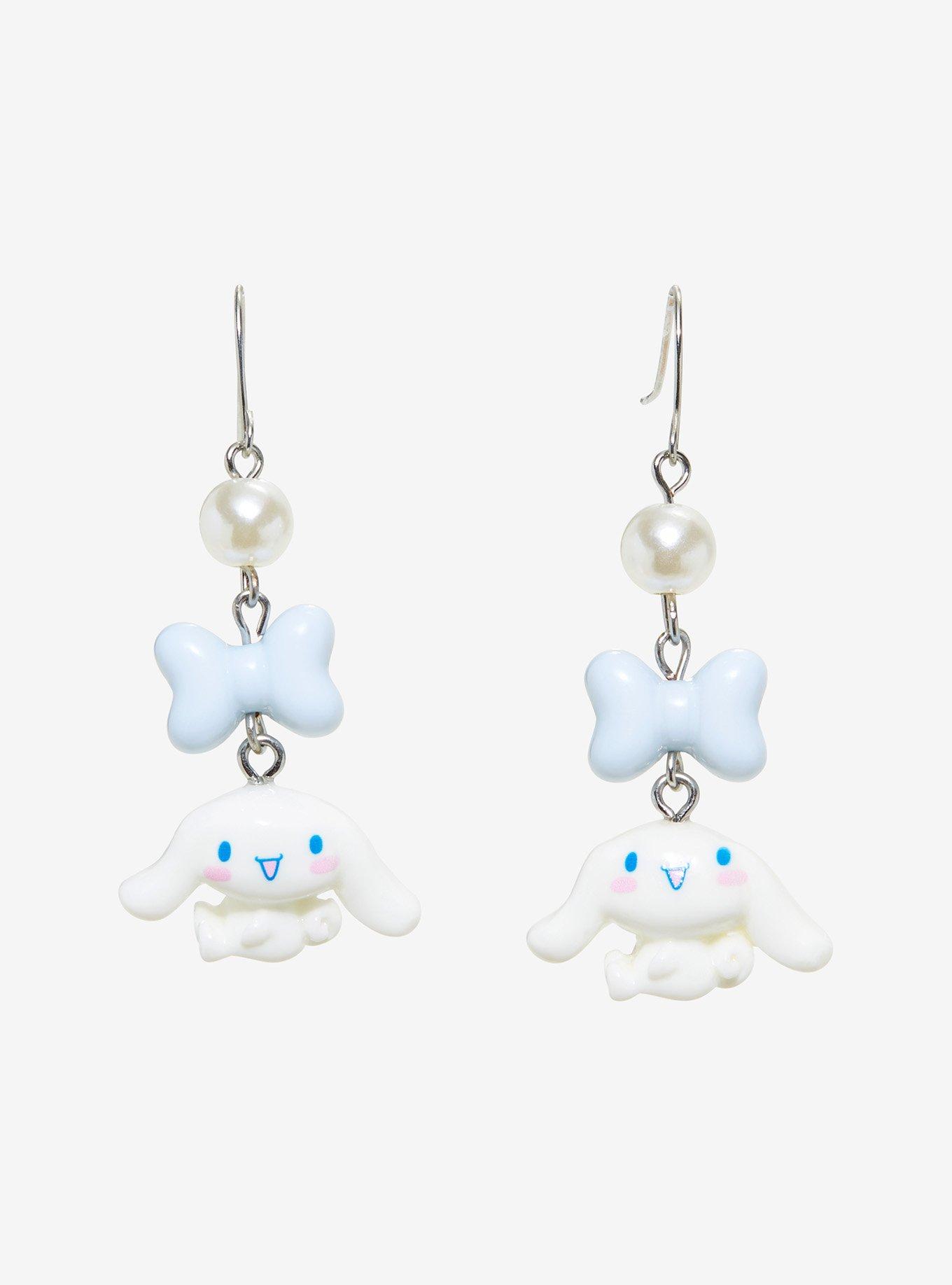 Cinnamoroll Blue Bow Earrings, , hi-res