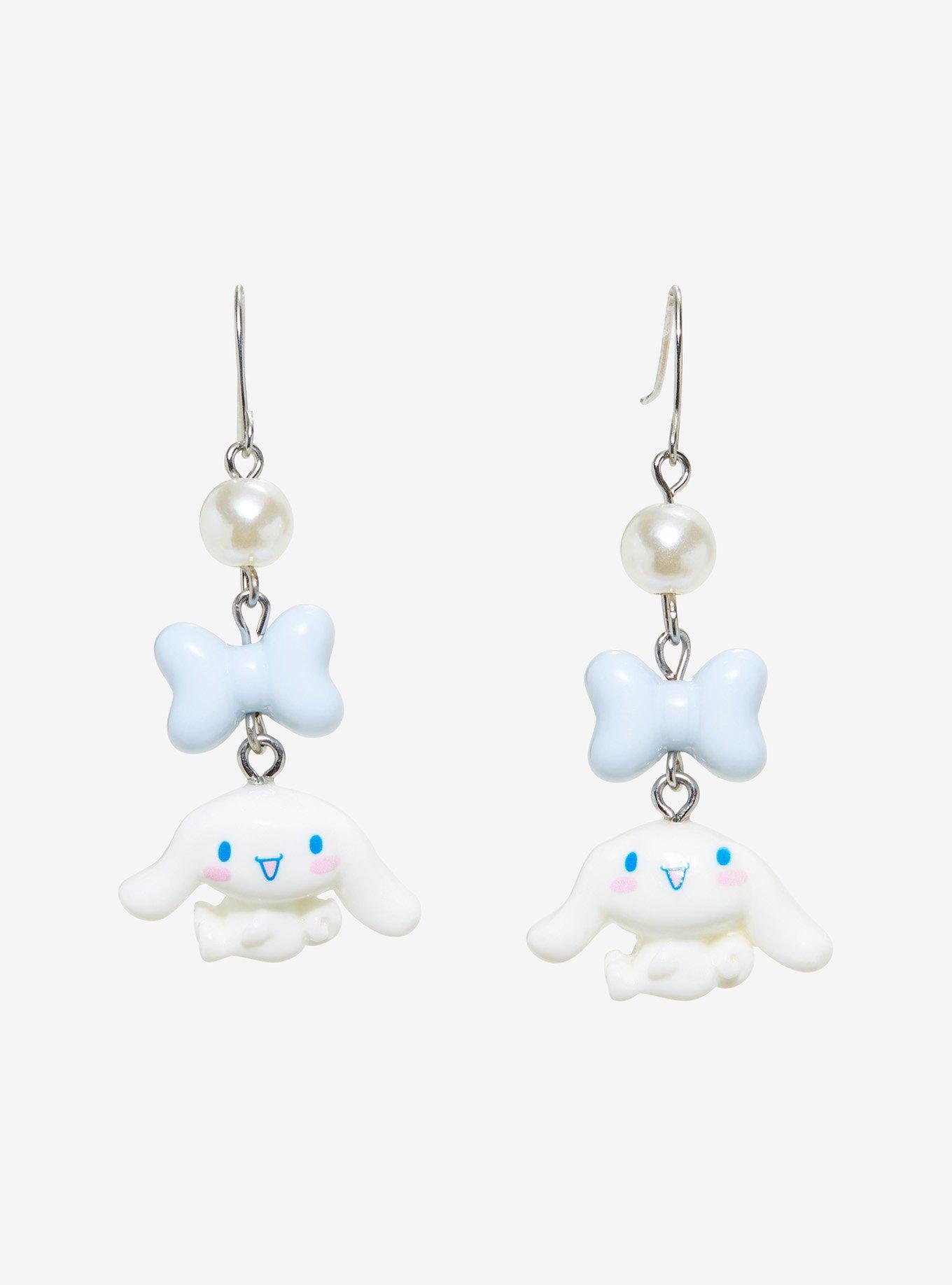 Cinnamoroll Blue Bow Earrings, , hi-res