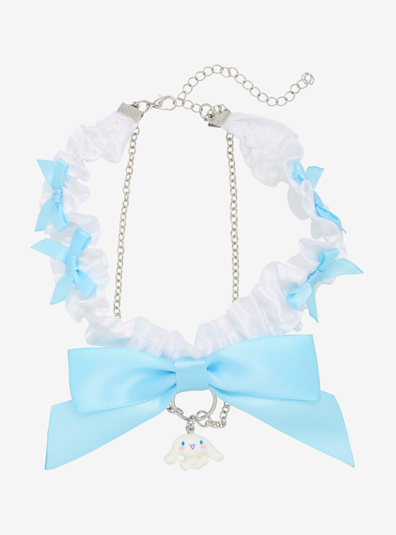 Cinnamoroll Ruffle Bow Choker, , hi-res