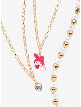 My Melody Heart Charm Necklace Set, , hi-res