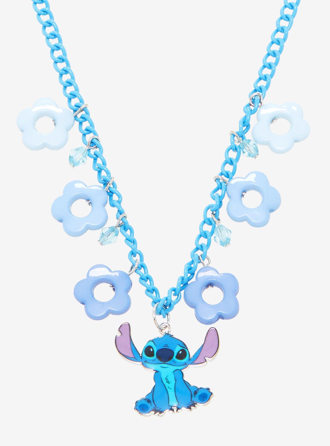 Disney Lilo & Stitch Flower Charm Necklace, , hi-res