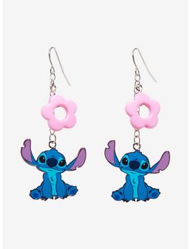 Plus Size Disney Lilo & Stitch Flower Earrings, , hi-res