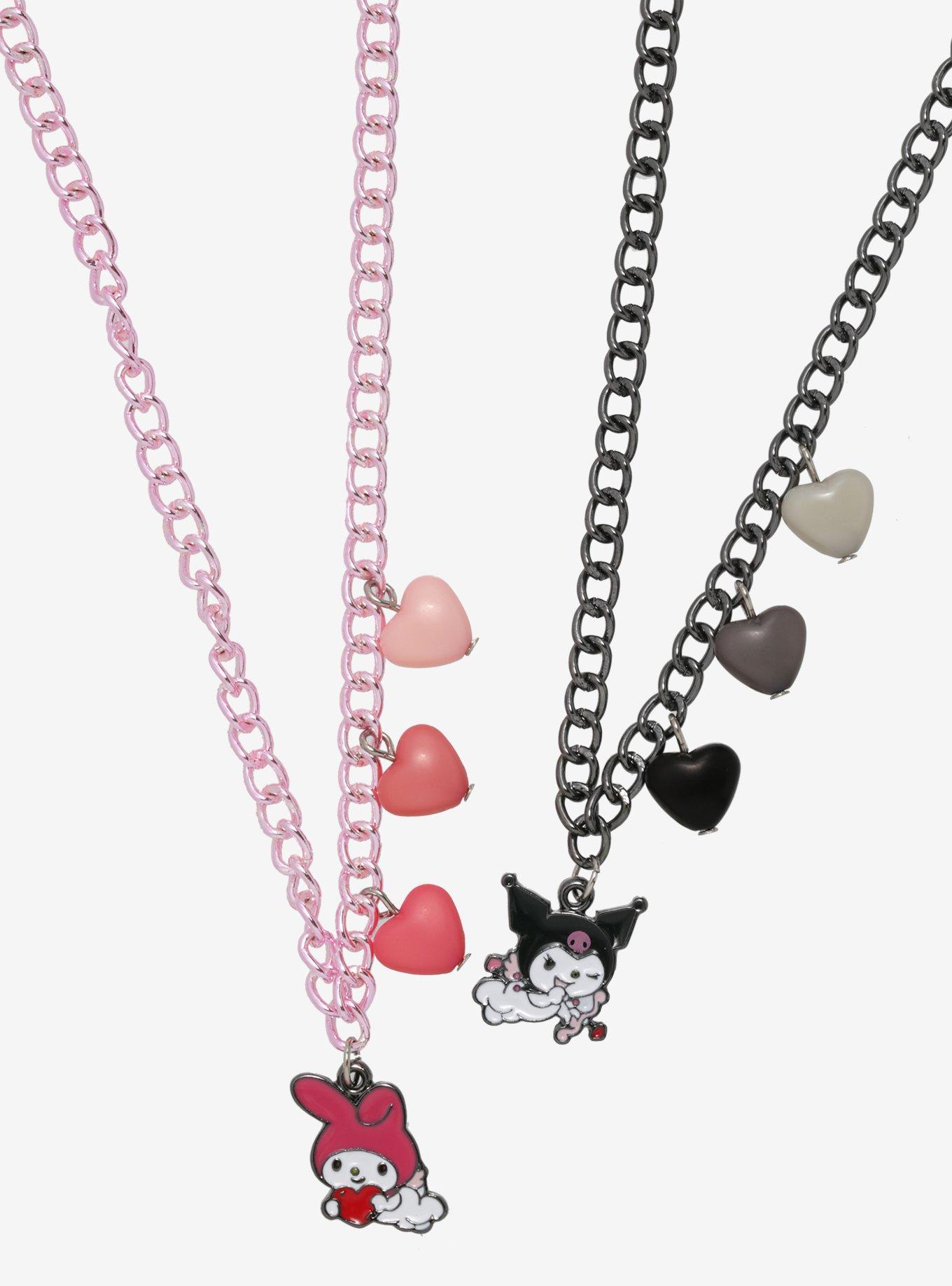 Matching my melody and kuromi necklaces discount