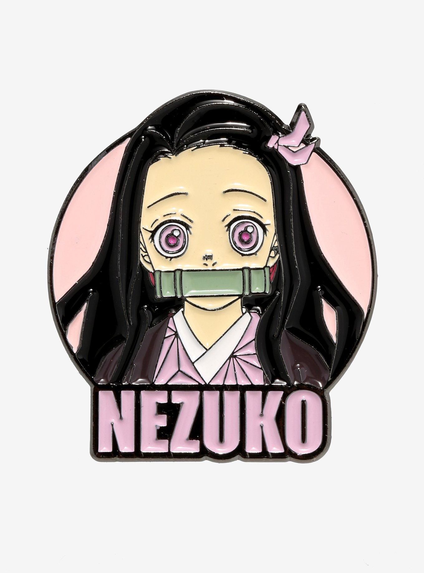 Demon Slayer: Kimetsu No Yaiba Nezuko Circular Enamel Pin, , hi-res