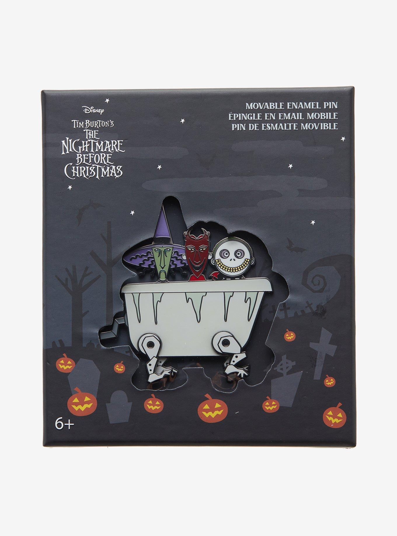 The Nightmare Before Christmas Lock Shock & Barrel Tub Enamel Pin, , hi-res