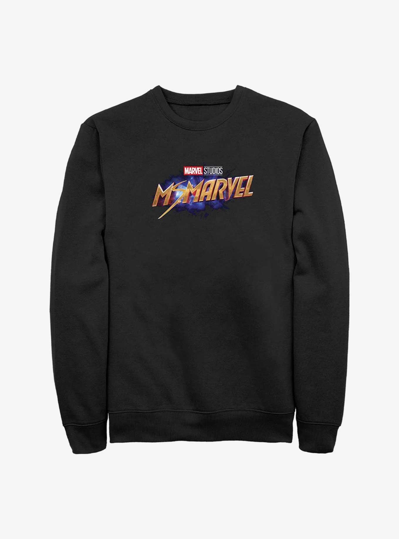 Marvel Ms. Marvel Logo Sweatshirt, BLACK, hi-res