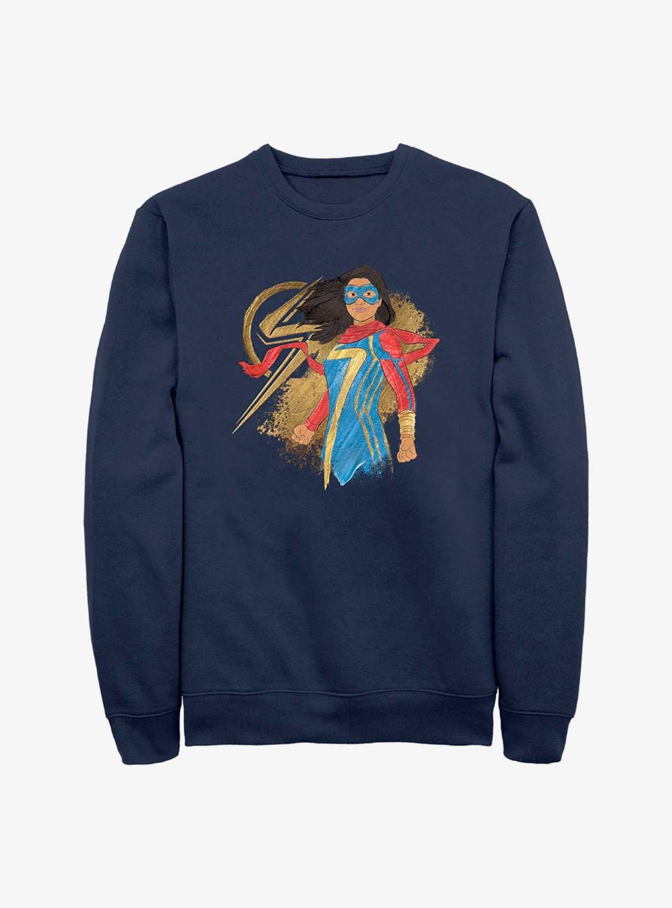 Marvel Ms. Marvel Portrait Sweatshirt, NAVY, hi-res