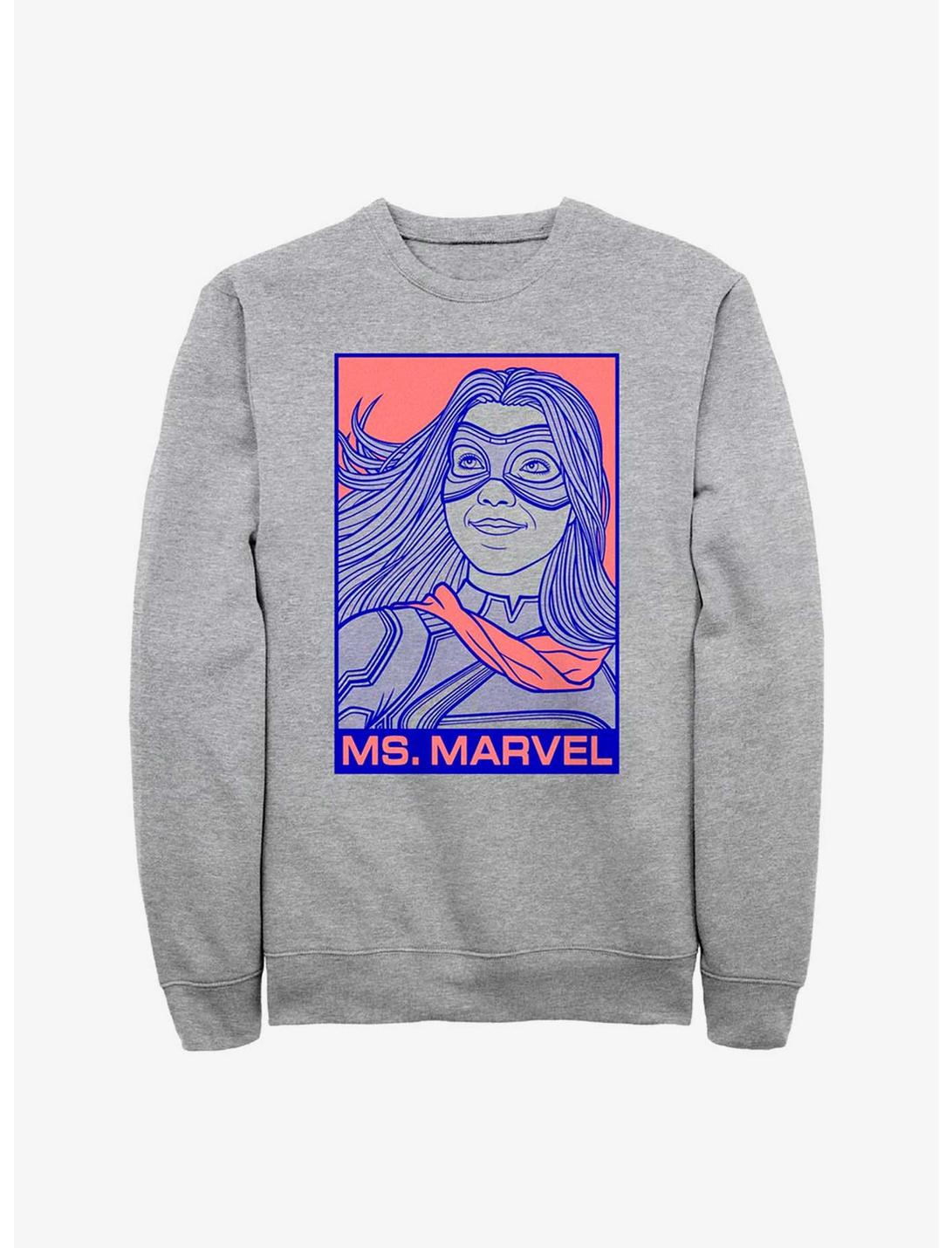Marvel Ms. Marvel Pop Ms Marvel Sweatshirt, ATH HTR, hi-res