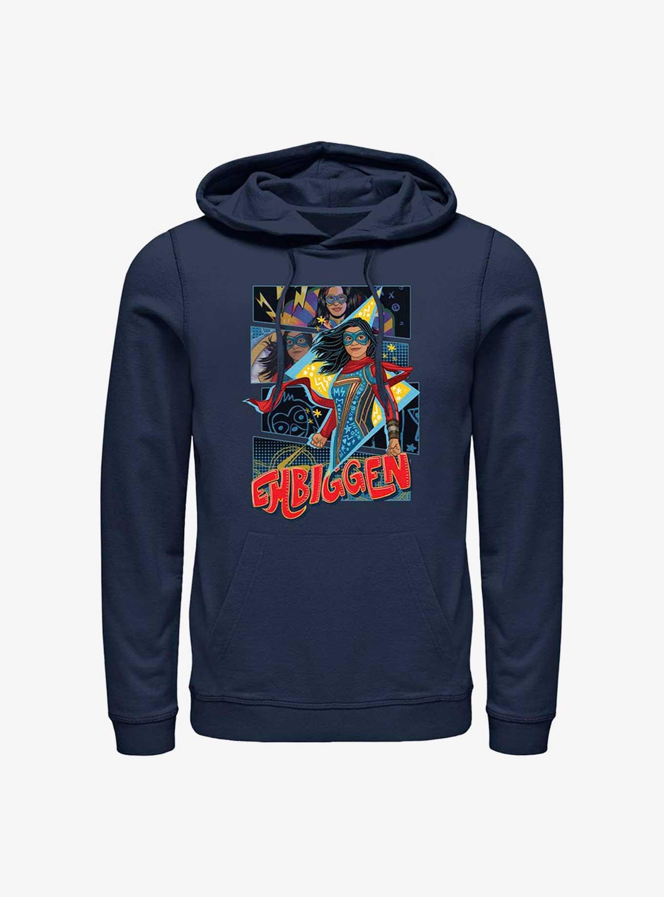 Marvel Ms. Marvel Embiggen Hoodie, NAVY, hi-res