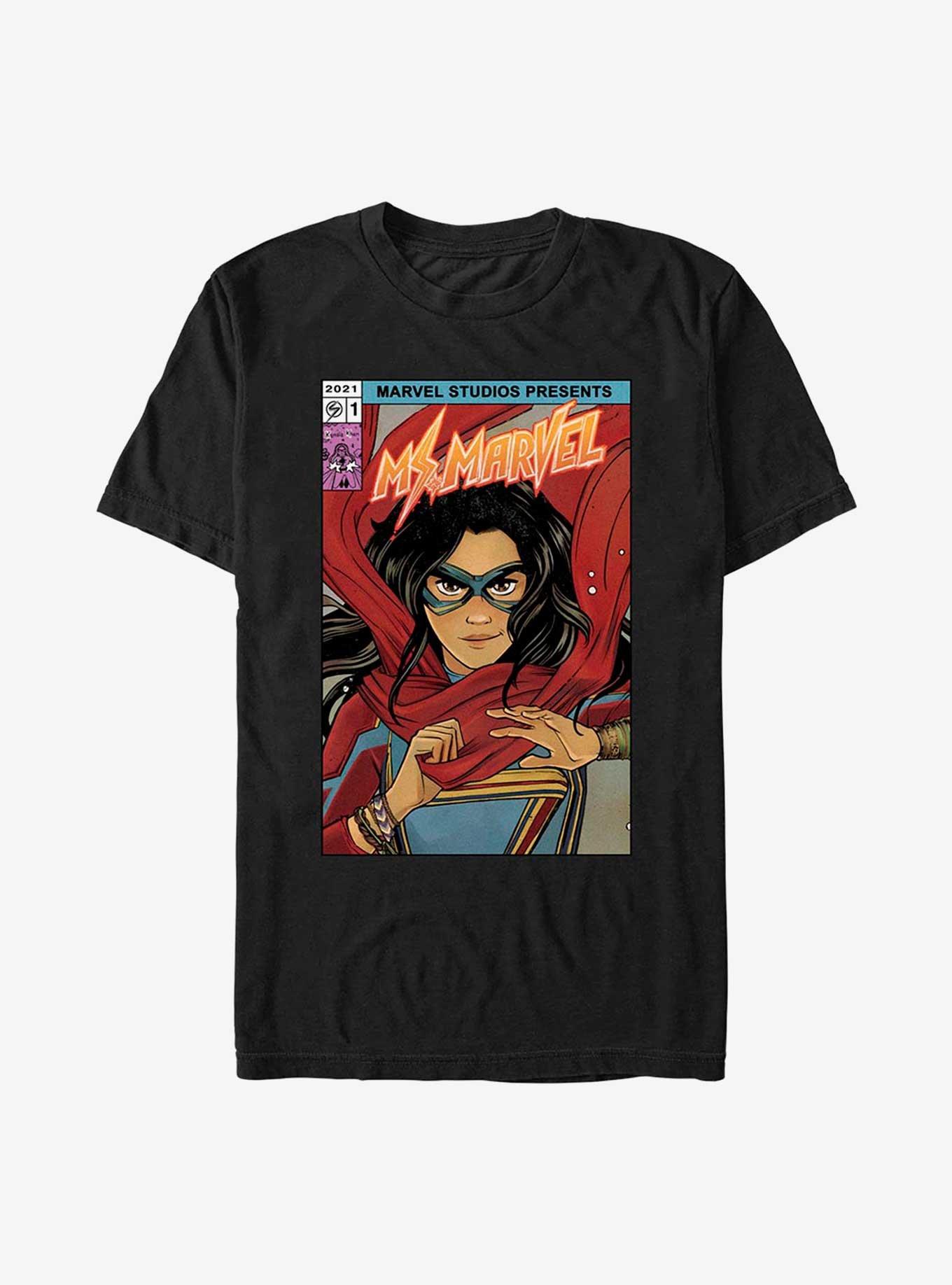 Marvel Ms. Marvel Comic Cover T-Shirt, BLACK, hi-res