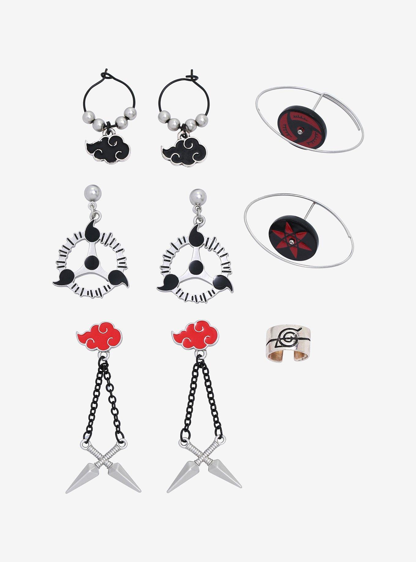 Naruto Shippuden Akatsuki Earring Set - BoxLunch Exclusive, , hi-res