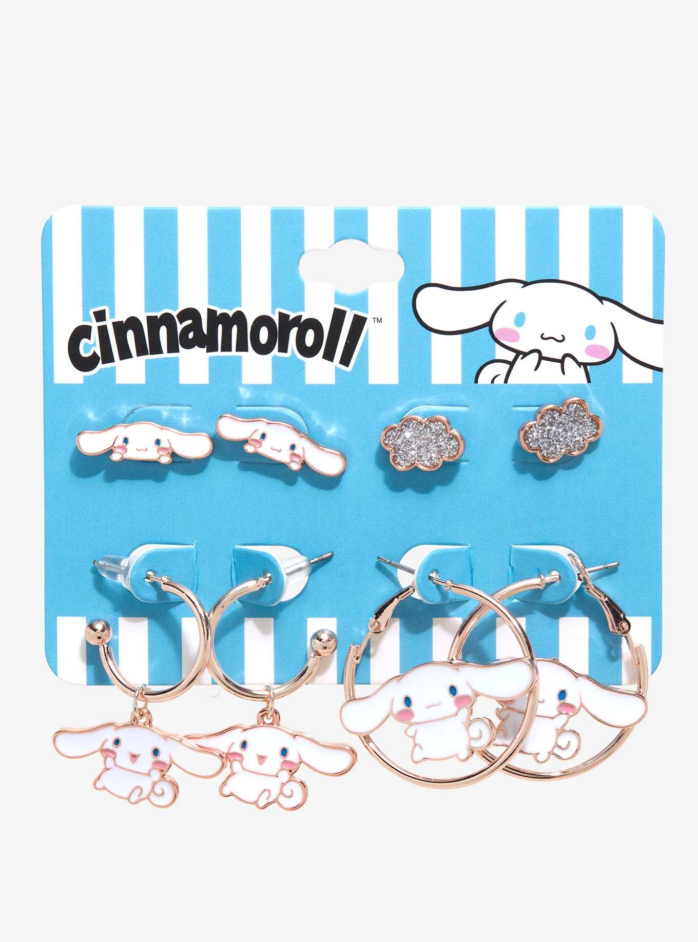 Cinnamoroll Cloud Icon Earring Set, , hi-res