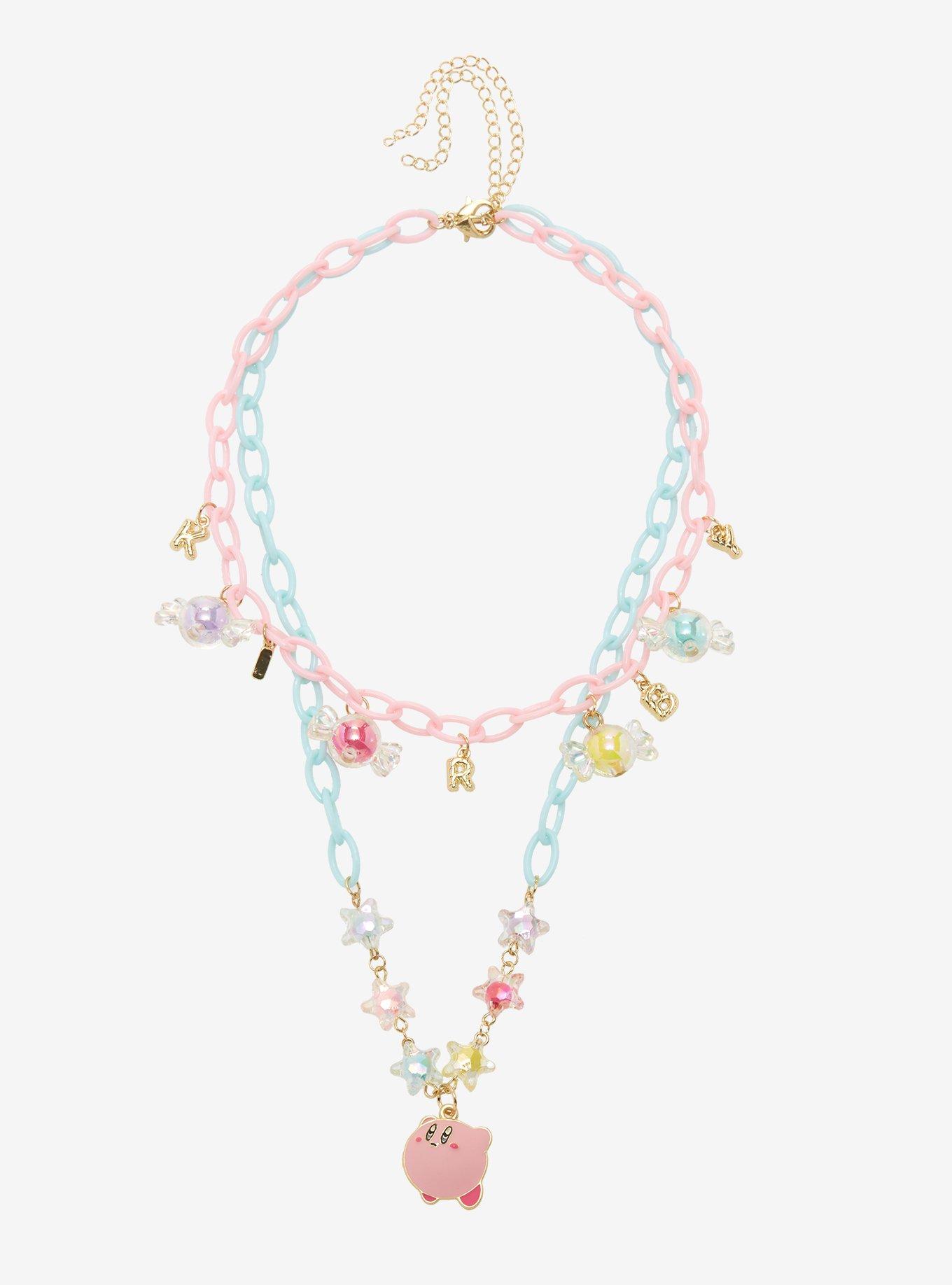 Kirby Pastel Candy Star Chunky Chain Necklace Set, , hi-res