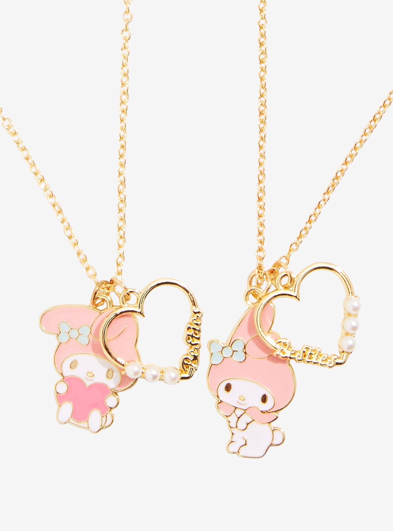 My Melody Heart Best Friend Necklace Set