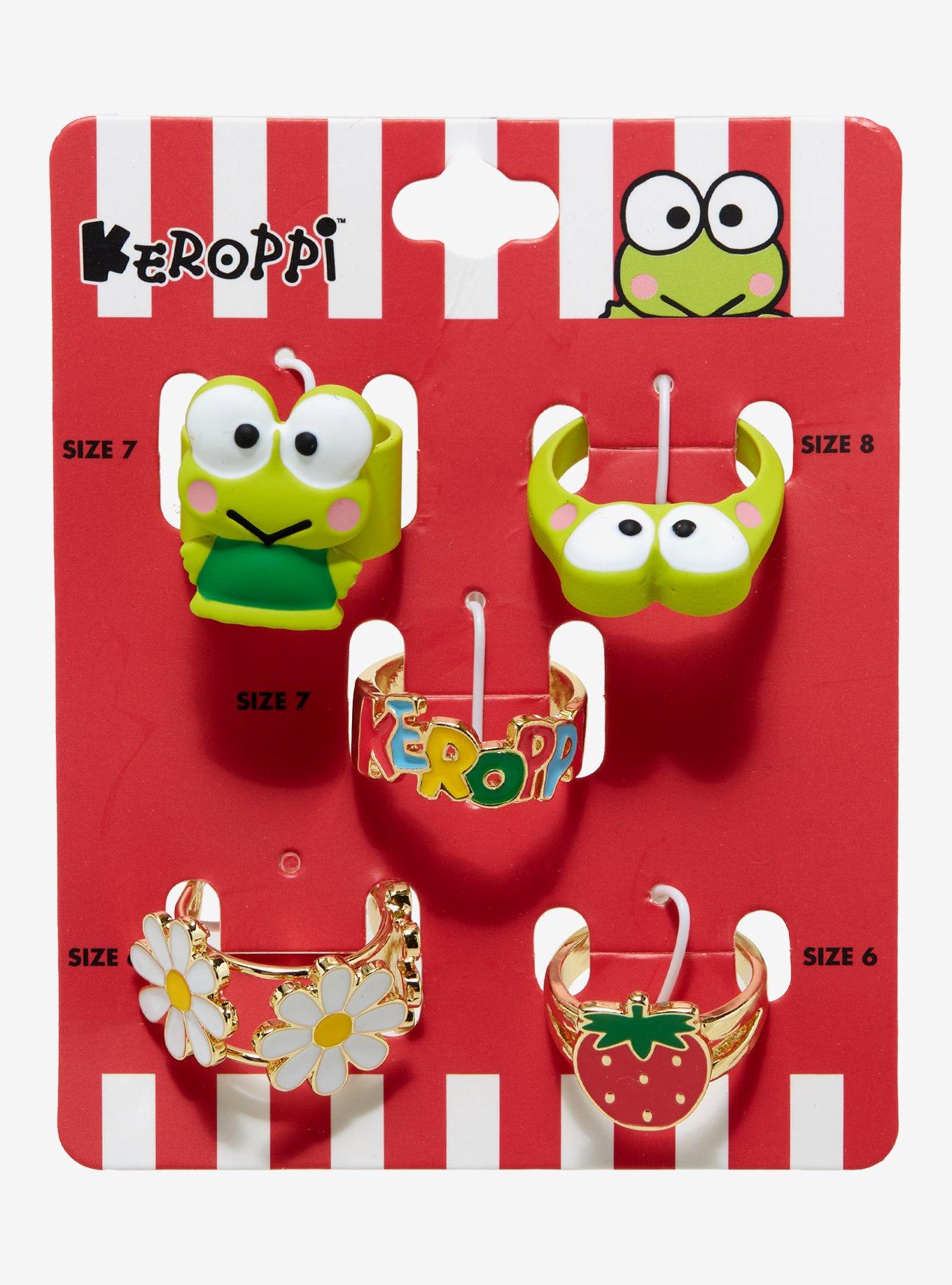 Keroppi Strawberry Figural Ring Set