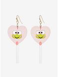 Keroppi Heart Lollipop Earrings, , hi-res