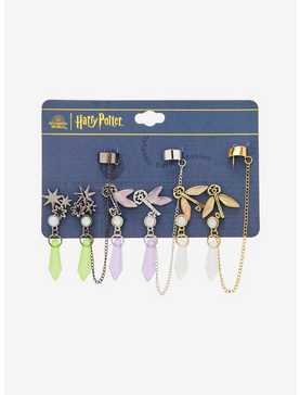 Harry Potter Winged Keys Crystal Cuff Earring Set, , hi-res