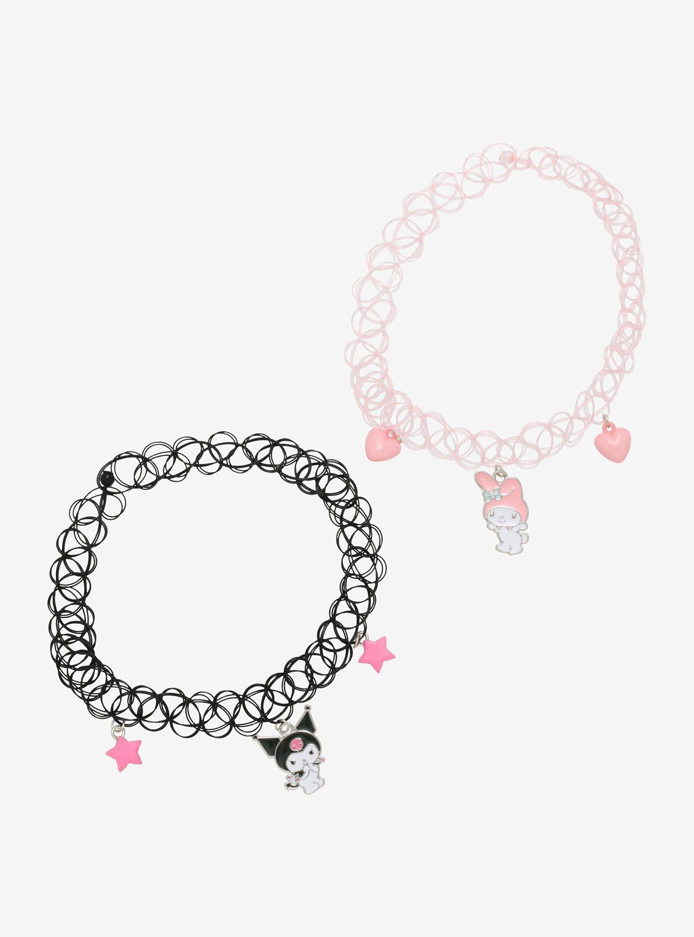 My Melody & Kuromi Best Friend Tattoo Choker Set, , hi-res