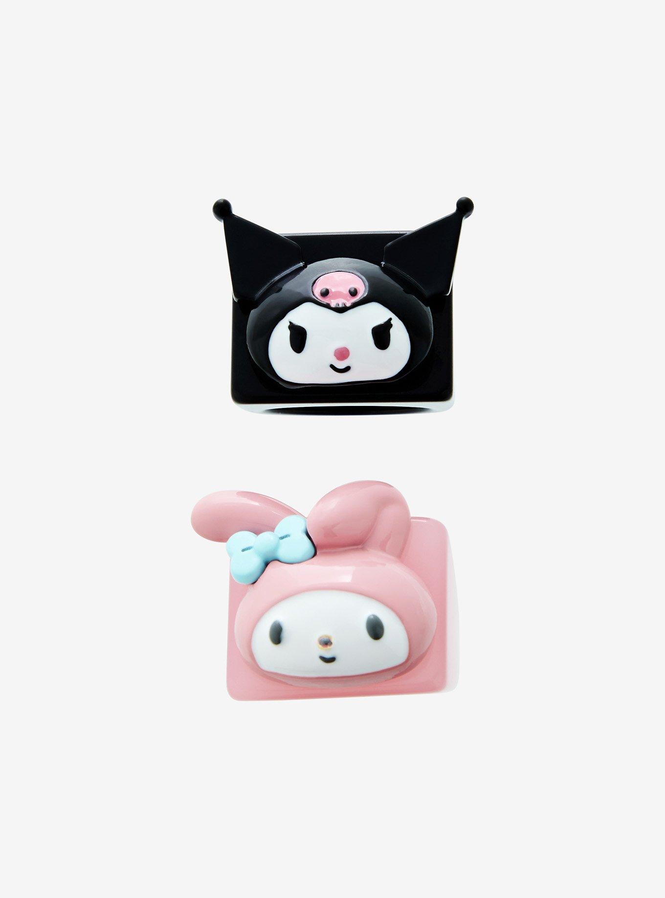 My Melody & Kuromi Faces Ring Set, , hi-res