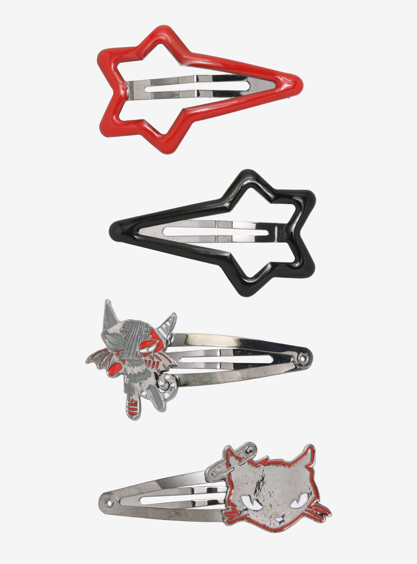 Emily The Strange Star Cat Hair Clip Set, , hi-res