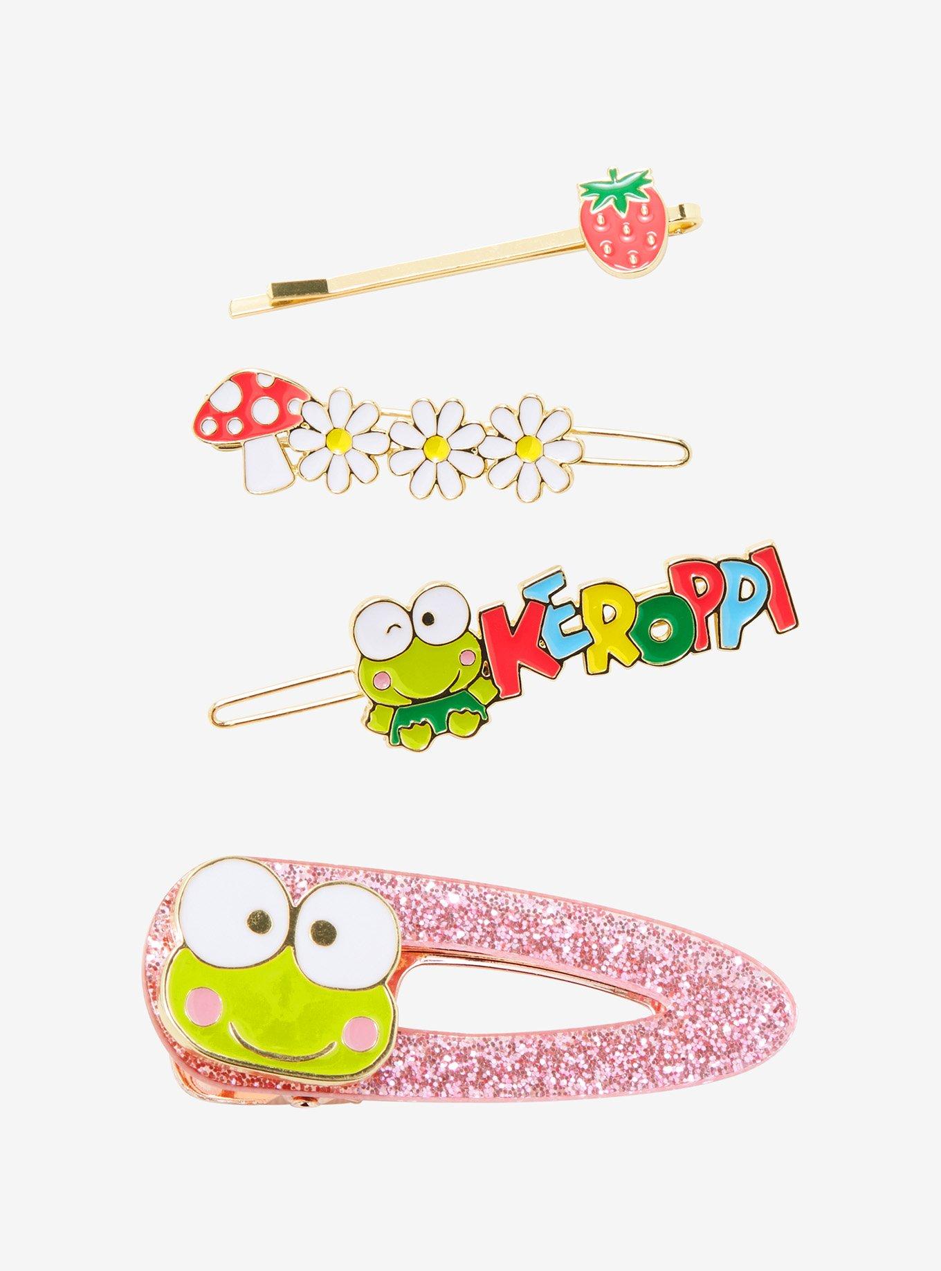 Keroppi Glitter Hair Clip Set, , hi-res