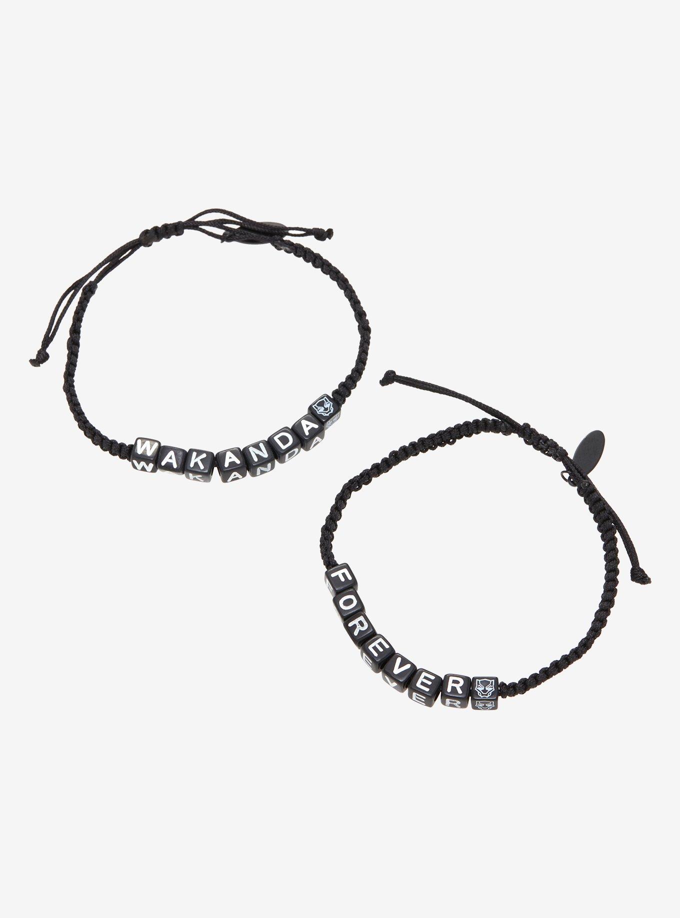 Marvel Black Panther: Wakanda Forever Best Friend Cord Bracelet Set, , hi-res