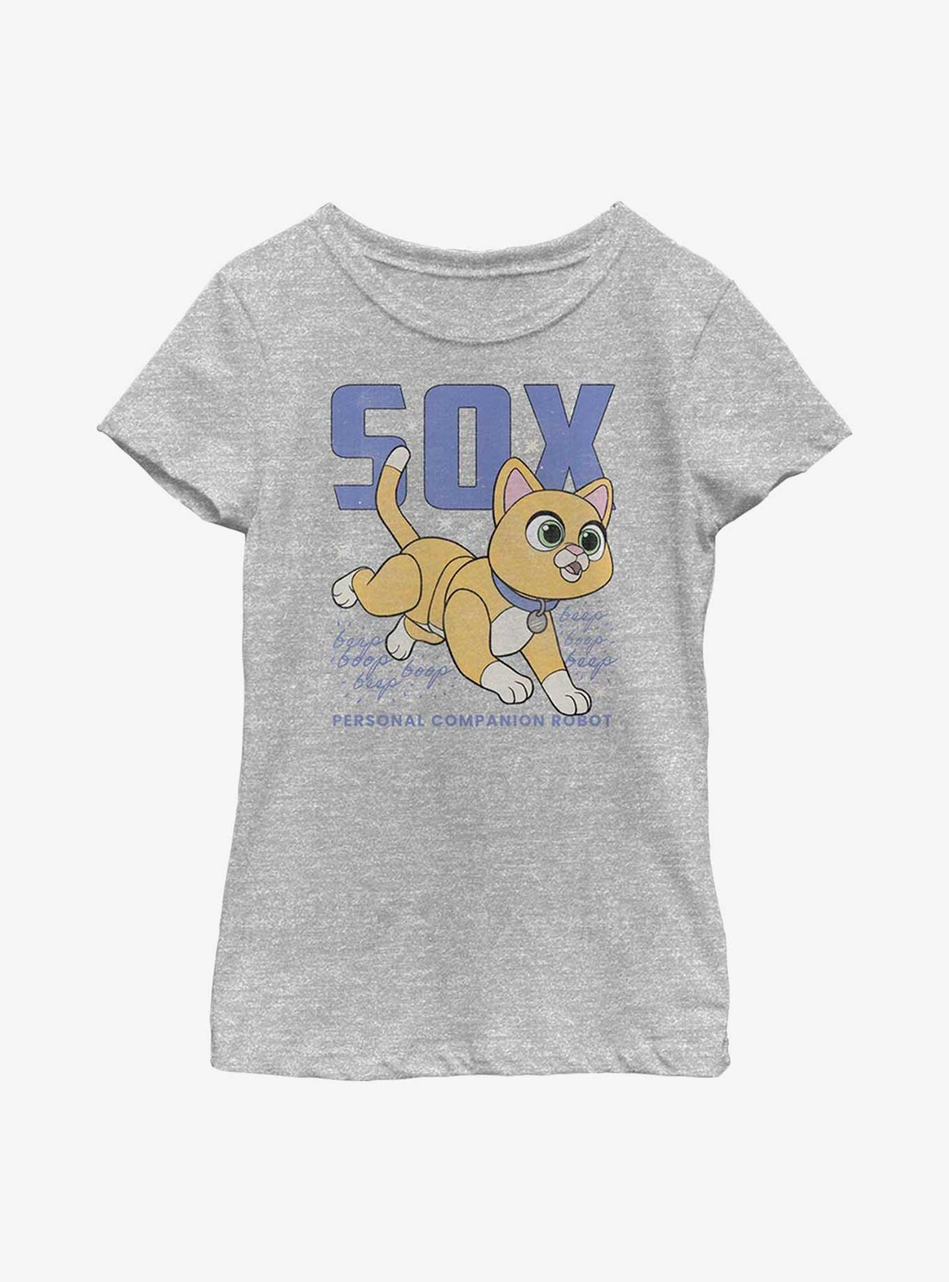 Disney Pixar Lightyear Sox Sketch Youth Girls T-Shirt, ATH HTR, hi-res