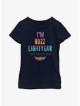 Disney Pixar Lightyear Being Buzz Youth Girls T-Shirt, NAVY, hi-res