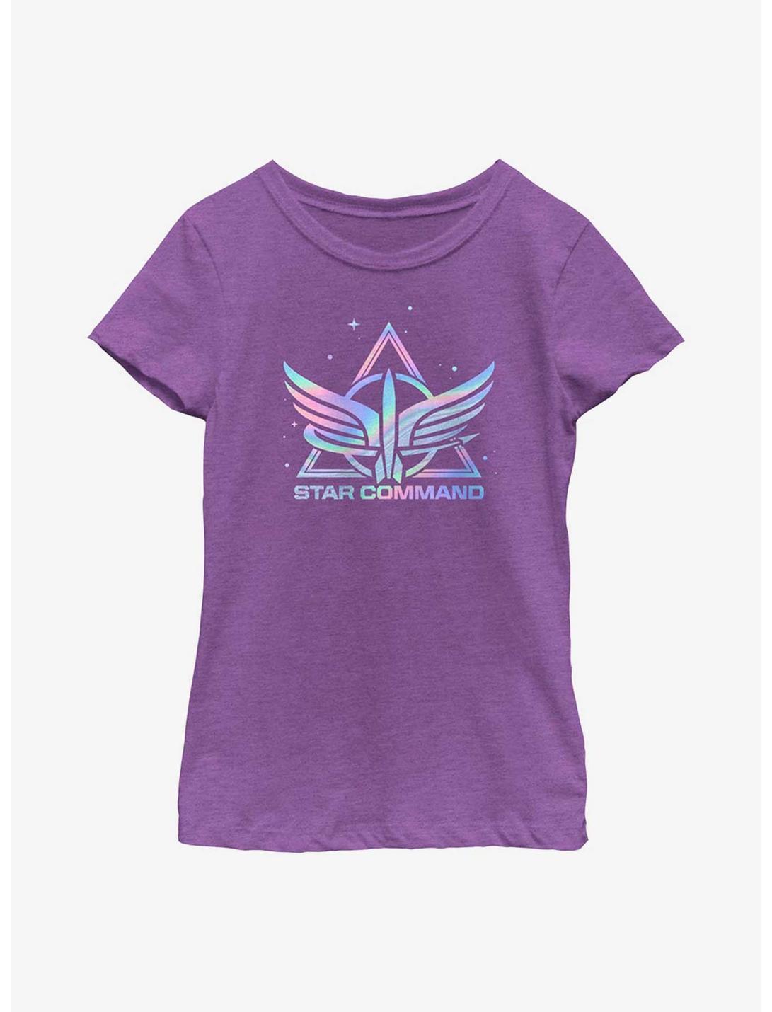 Disney Pixar Lightyear Star Command Rainbow Youth Girls T-Shirt, PURPLE BERRY, hi-res