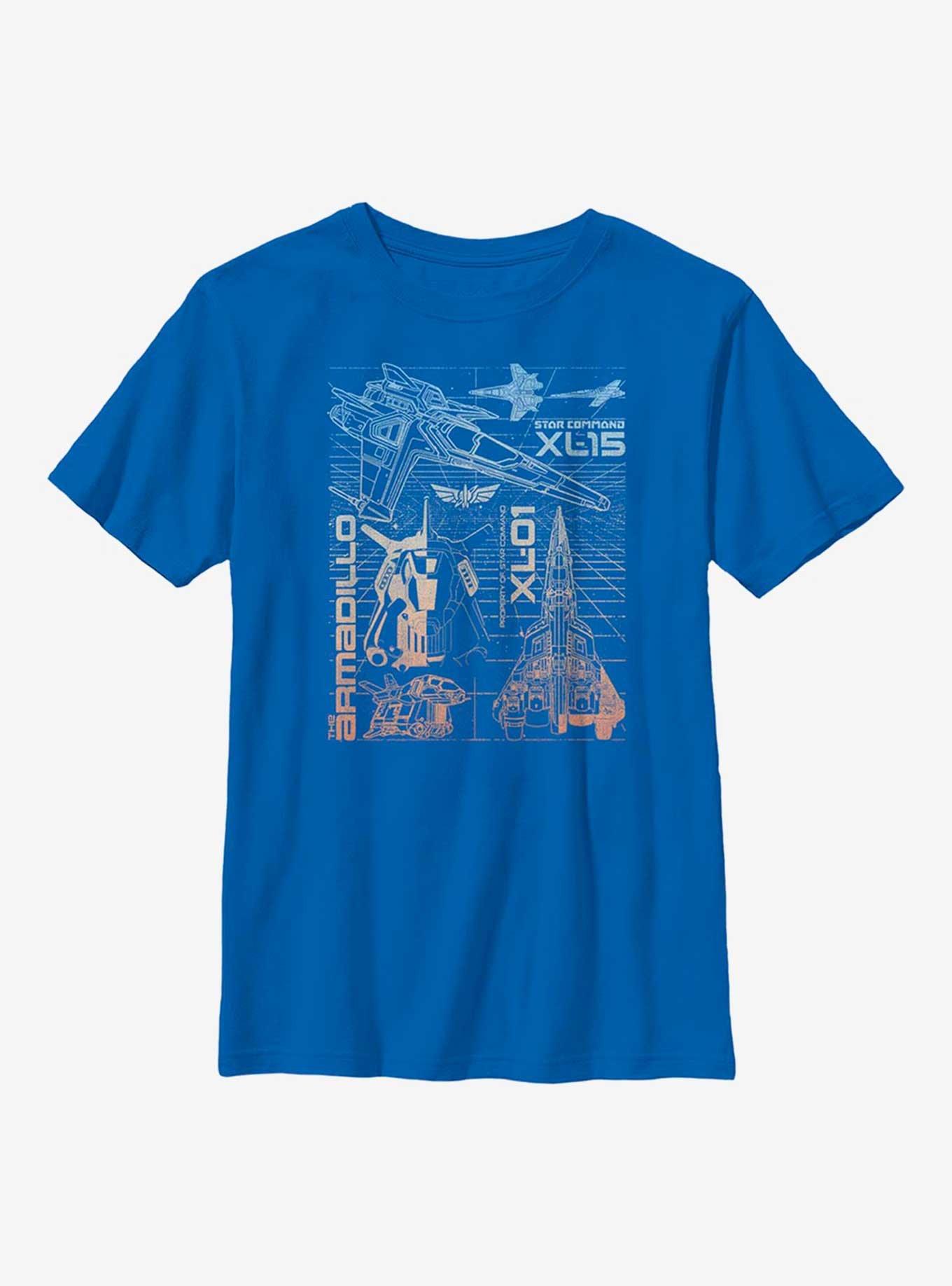 Disney Pixar Lightyear Ships Youth T-Shirt, ROYAL, hi-res view 1