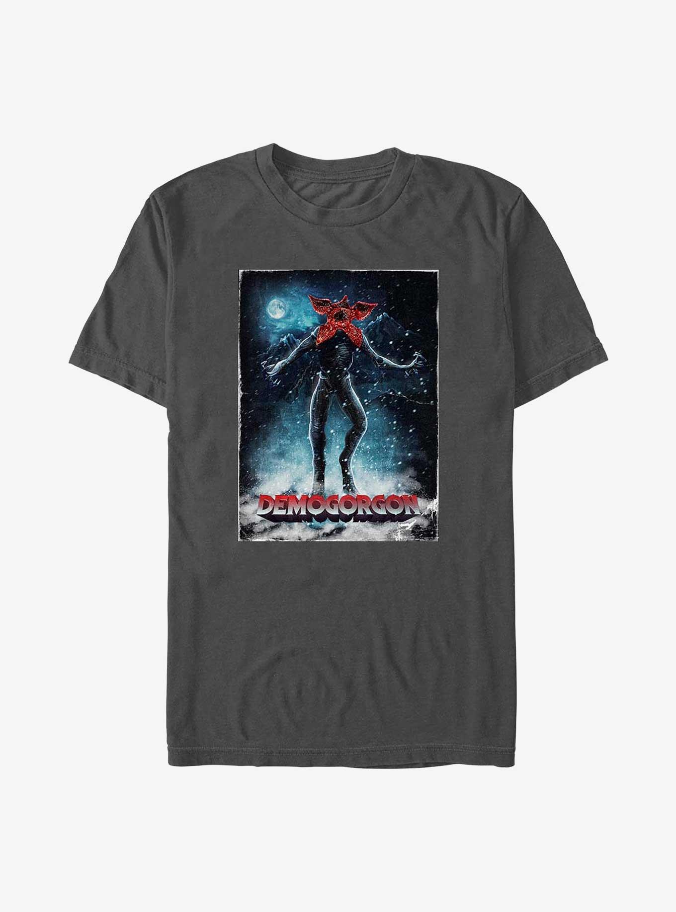Stranger Things Demogorgon Poster T-Shirt, CHARCOAL, hi-res