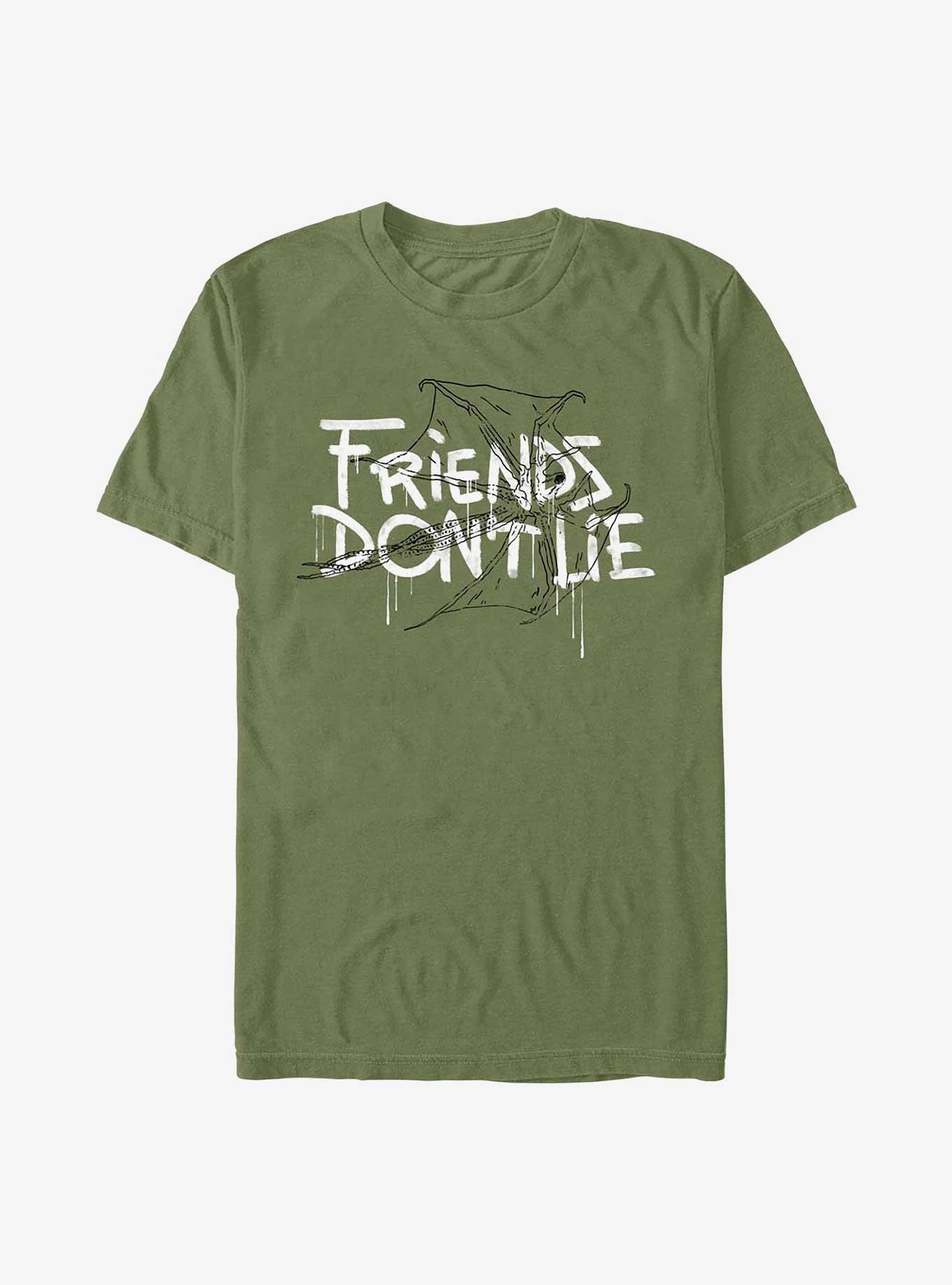 Stranger Things Friends Don't Lie Demobat T-Shirt, MIL GRN, hi-res