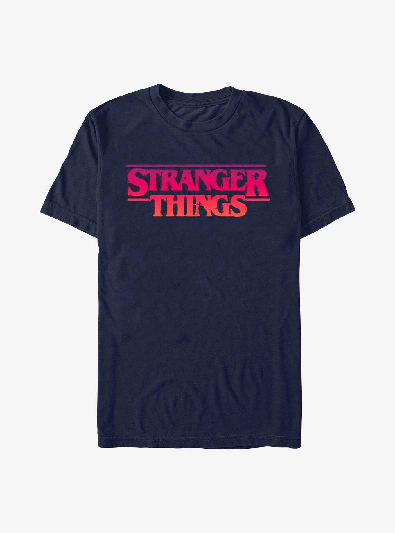Stranger Things Grunge Logo T-Shirt, NAVY, hi-res