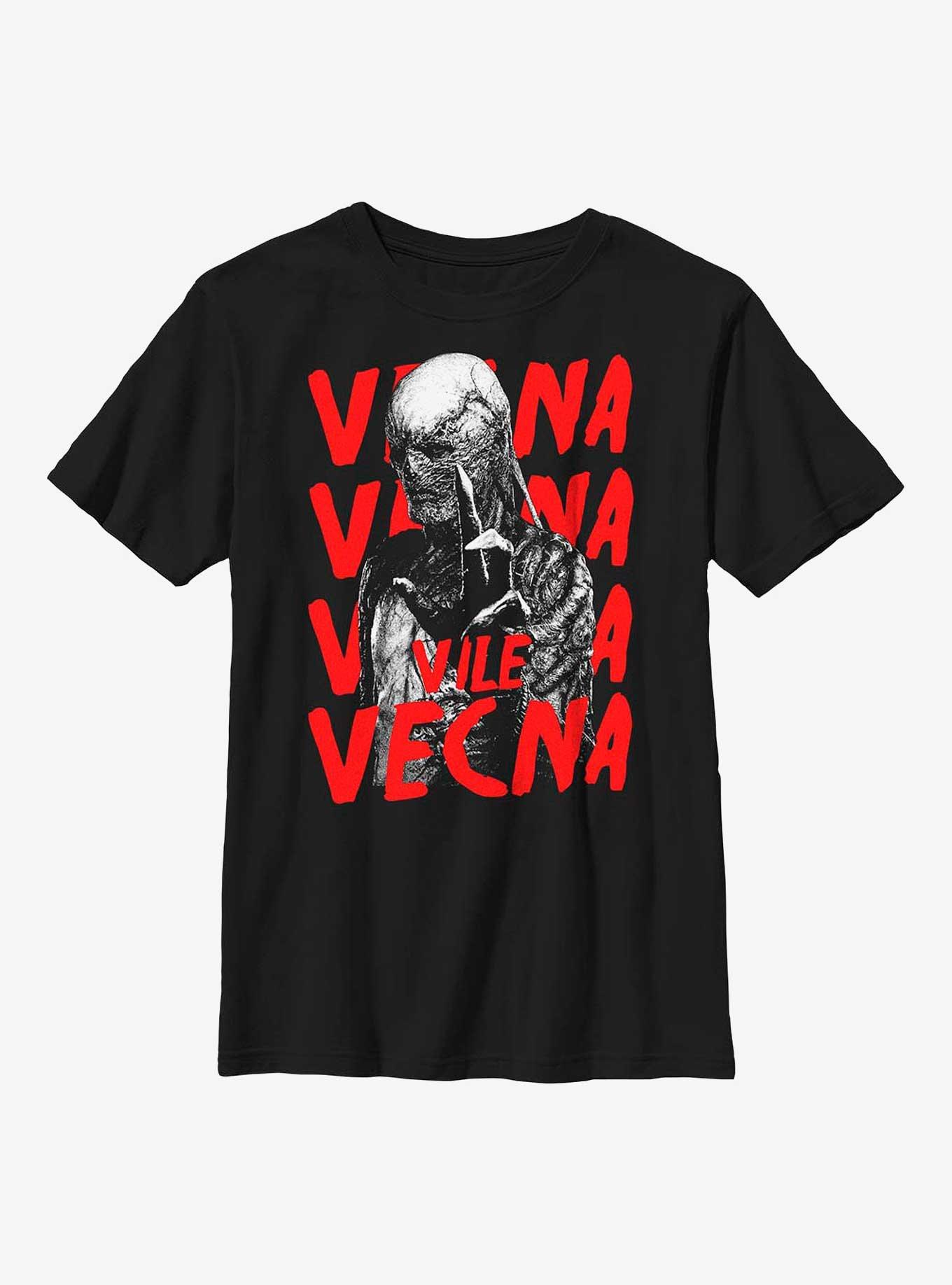 Stranger Things Vecna Horror Poster Youth T-Shirt, BLACK, hi-res view 1