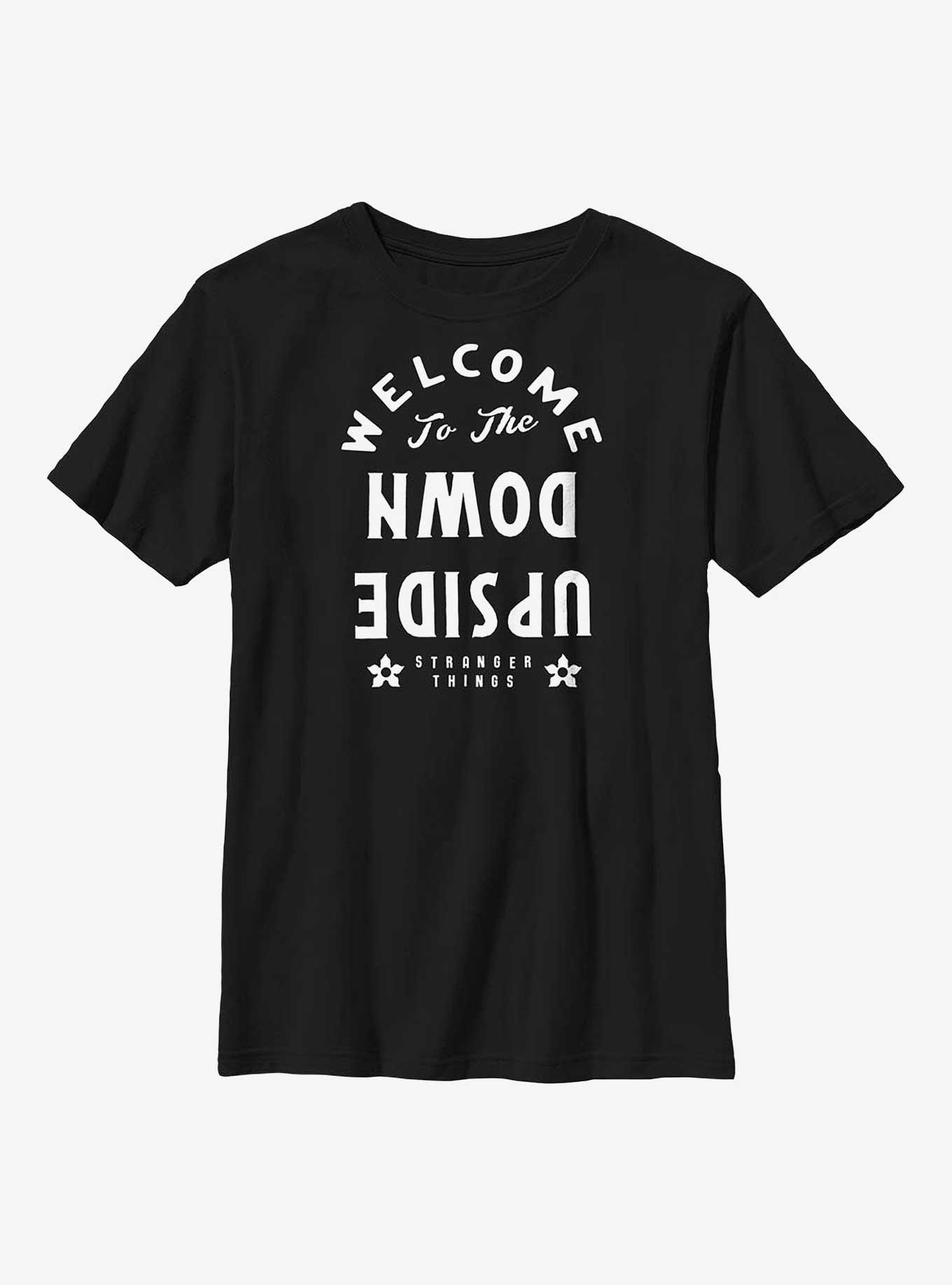 Stranger Things Welcome To The Upside Down Youth T-Shirt, NAVY, hi-res