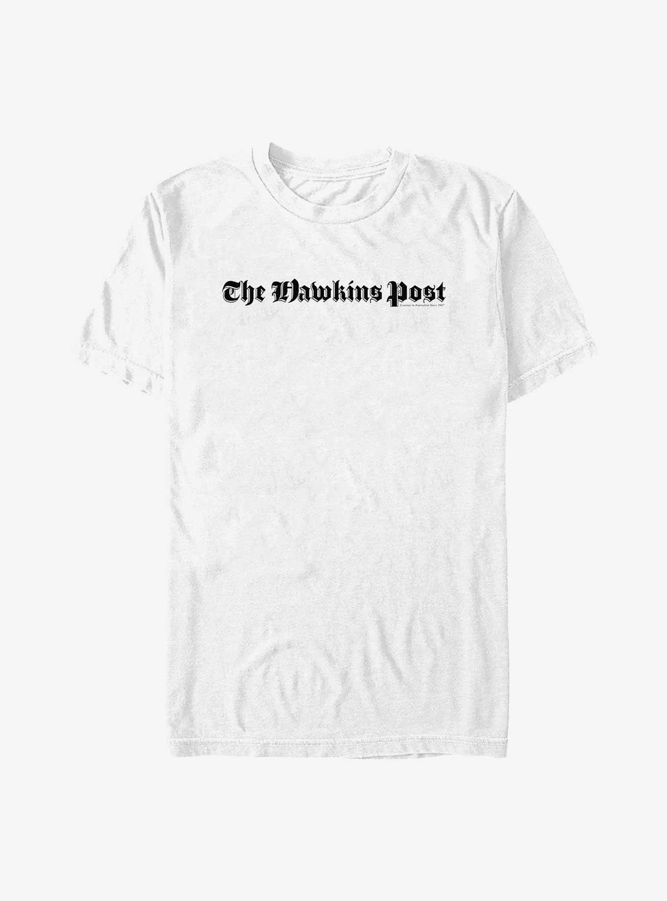 Stranger Things The Hawkins Post T-Shirt, WHITE, hi-res