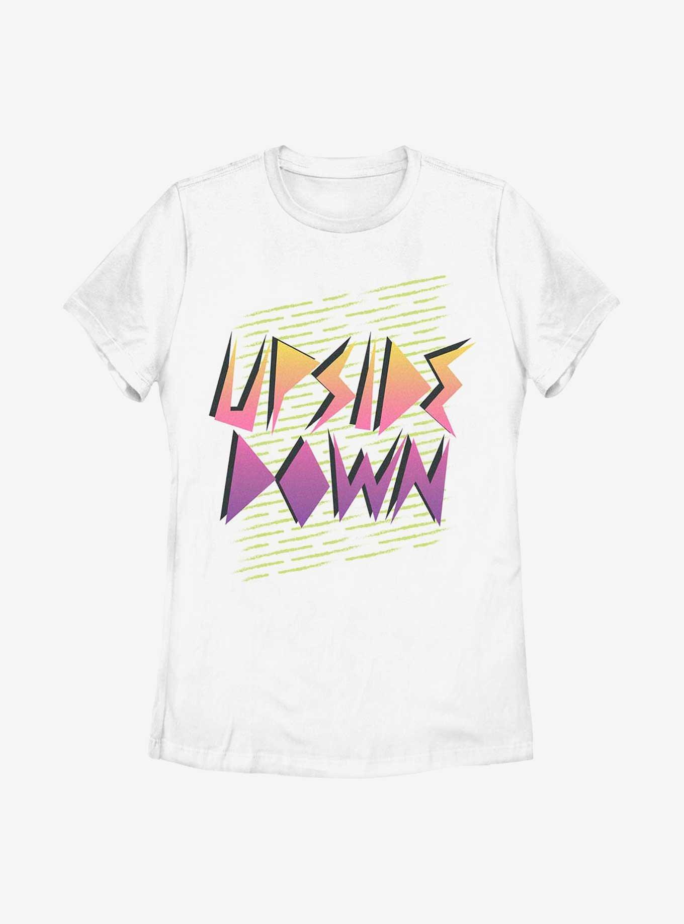 Stranger Things Upside Down Retro Womens T-Shirt, WHITE, hi-res