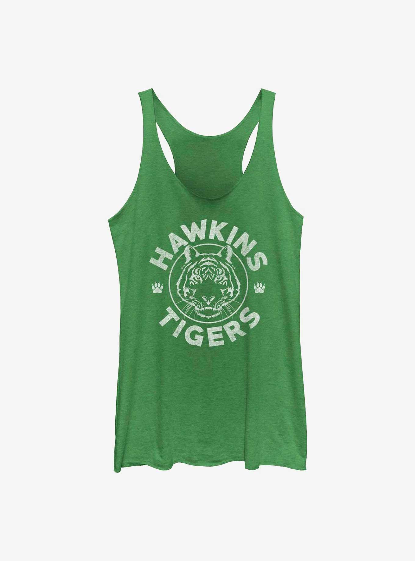 Stranger Things Hawkins Tigers Womens Tank Top, ENVY, hi-res view 1