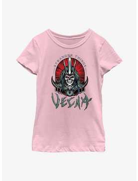 Stranger Things Vecna Tombstone Badge Youth Girls T-Shirt, , hi-res