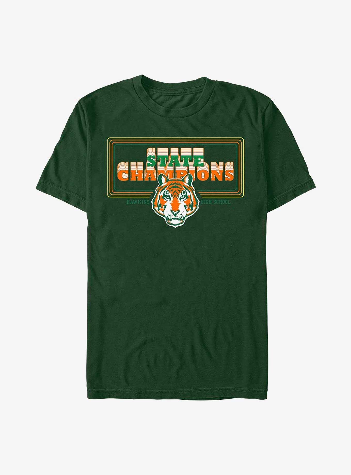Stranger Things Hawkins State Champion T-Shirt, FOREST GRN, hi-res